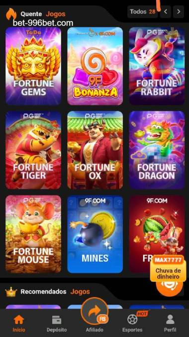 Aplicativo móvel 996BET para iOS e Android
